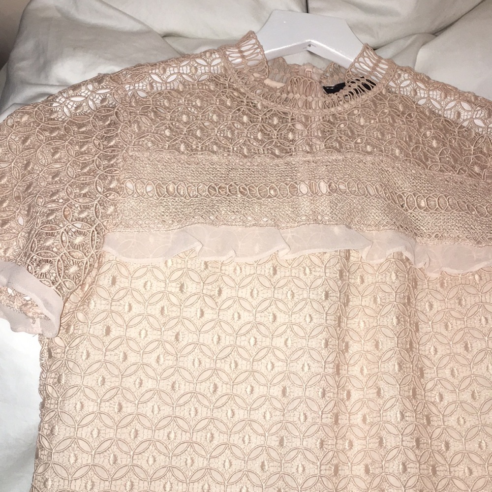 ZARA PINK LACE SHIRT